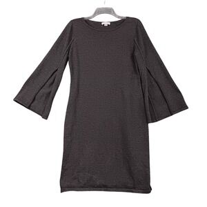 Calvin Klein Women's Long‎ Sleeve Shift Dress - Gray Casual Career L